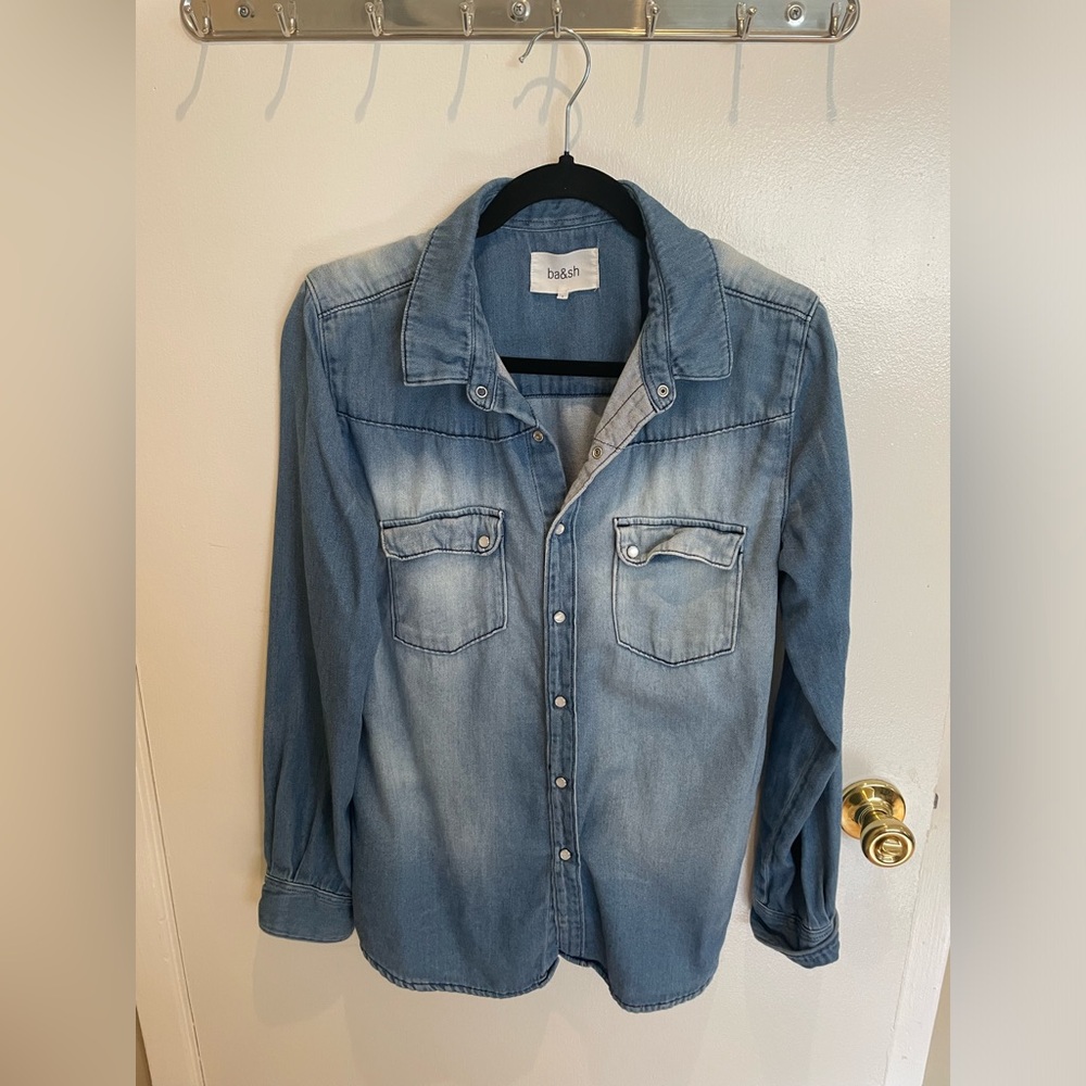 Ba&sh Bridget denim shirt